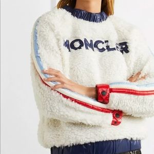MONCLER GRENOBLE Faux Shearling Ski Crew